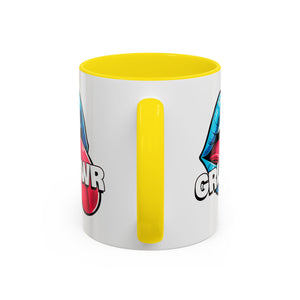 GRL PWR Accent Coffee Mug - Bold Fun Design for Empowerment, Great Gift for Friends, Coffee Lovers, Birthdays, and Celebrations