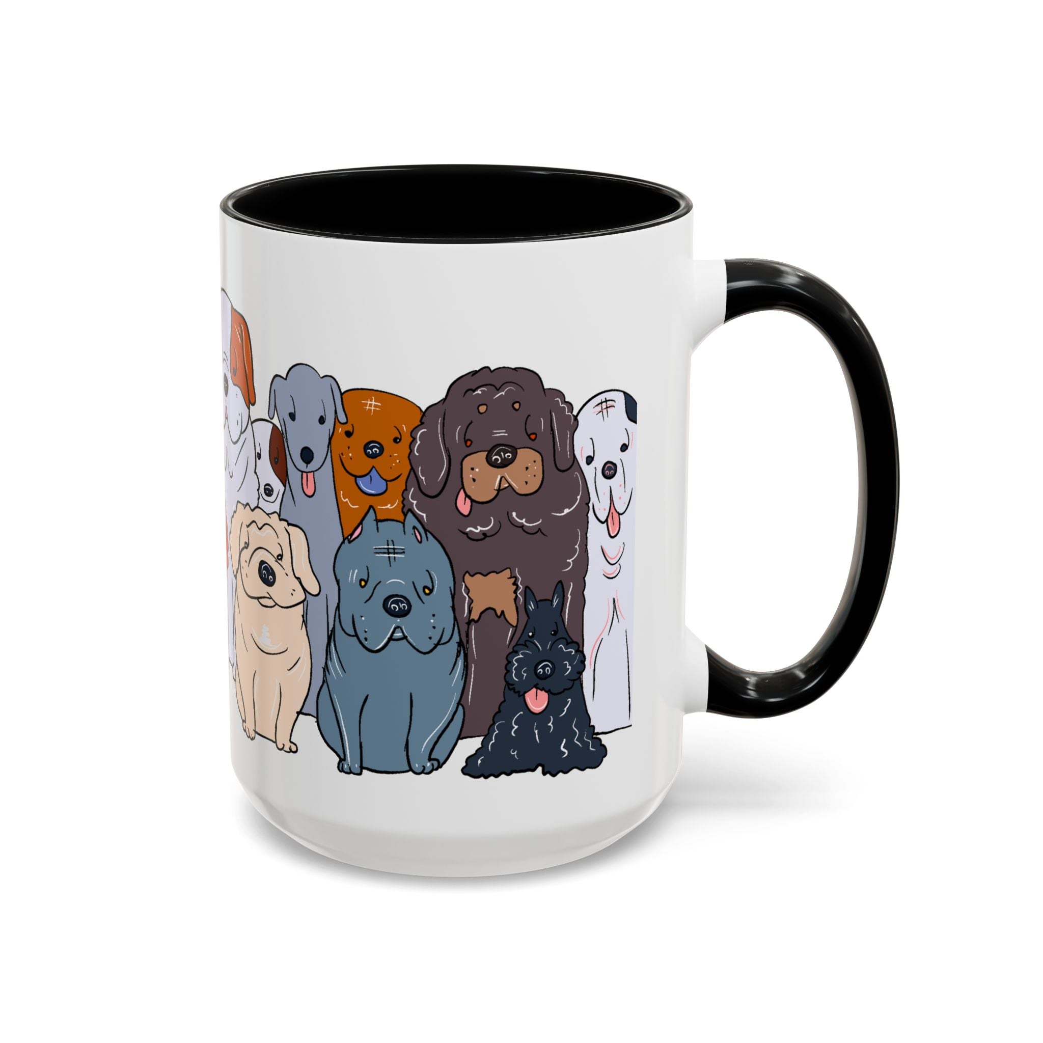Cute Dog Breed Accent Coffee Mug, Pet Lover Gift, Canine Mug, Gifts for Dog Owners, Puppy Lover Mug