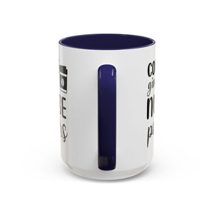 Nurse Coffee Mug, Funny Gift for Nurses, Coffee Lover's Mug, Black Accent Tea Cup, Motivational Nurse Gift