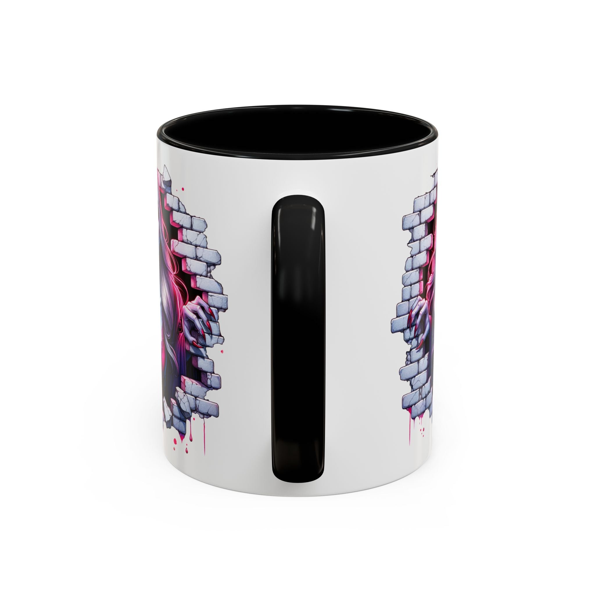 Vampire Wall Art Coffee Mug - Gothic,  Perfect Gift for Halloween, Unique Art Mug, Monster Mug, Fantasy Drinkware