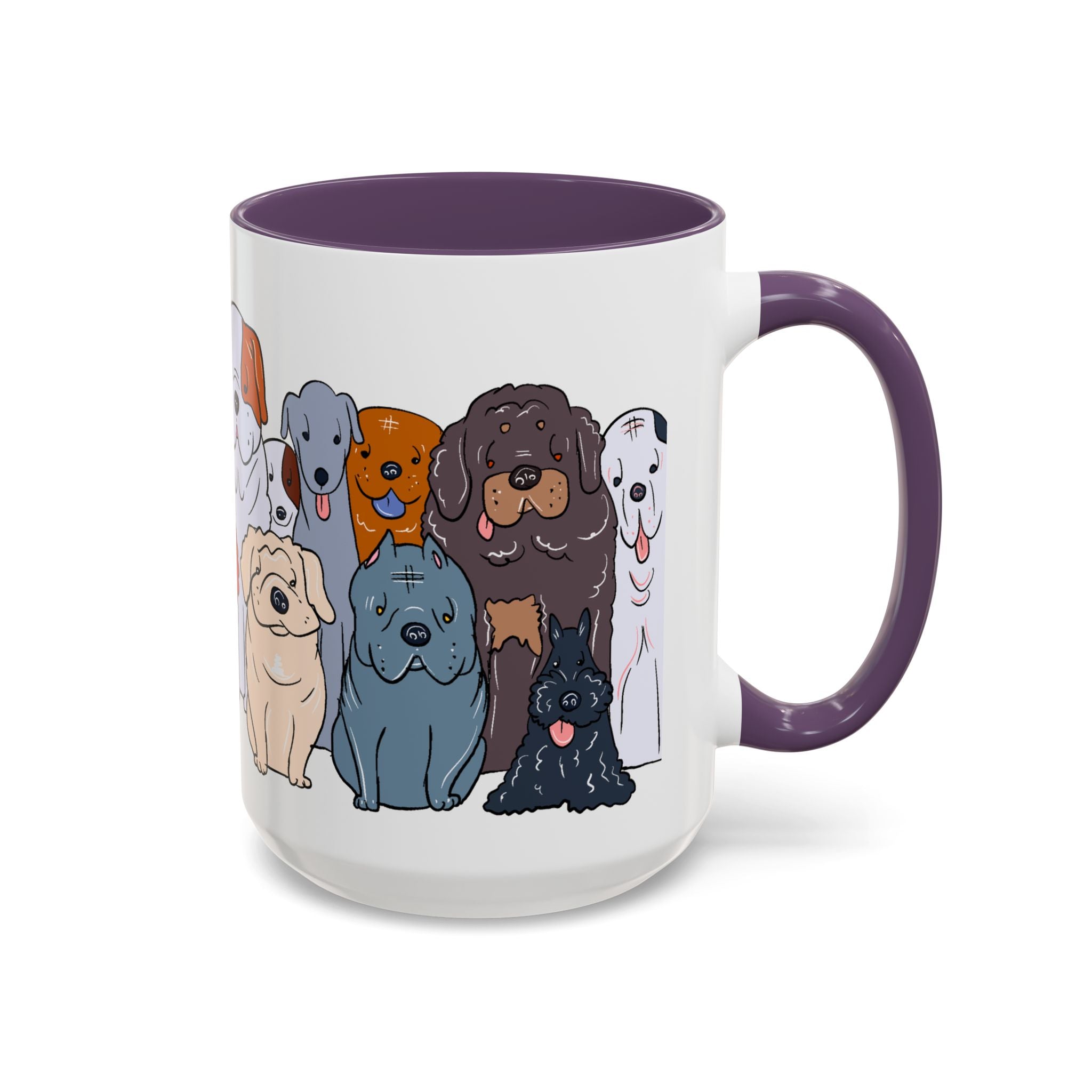 Cute Dog Breed Accent Coffee Mug, Pet Lover Gift, Canine Mug, Gifts for Dog Owners, Puppy Lover Mug