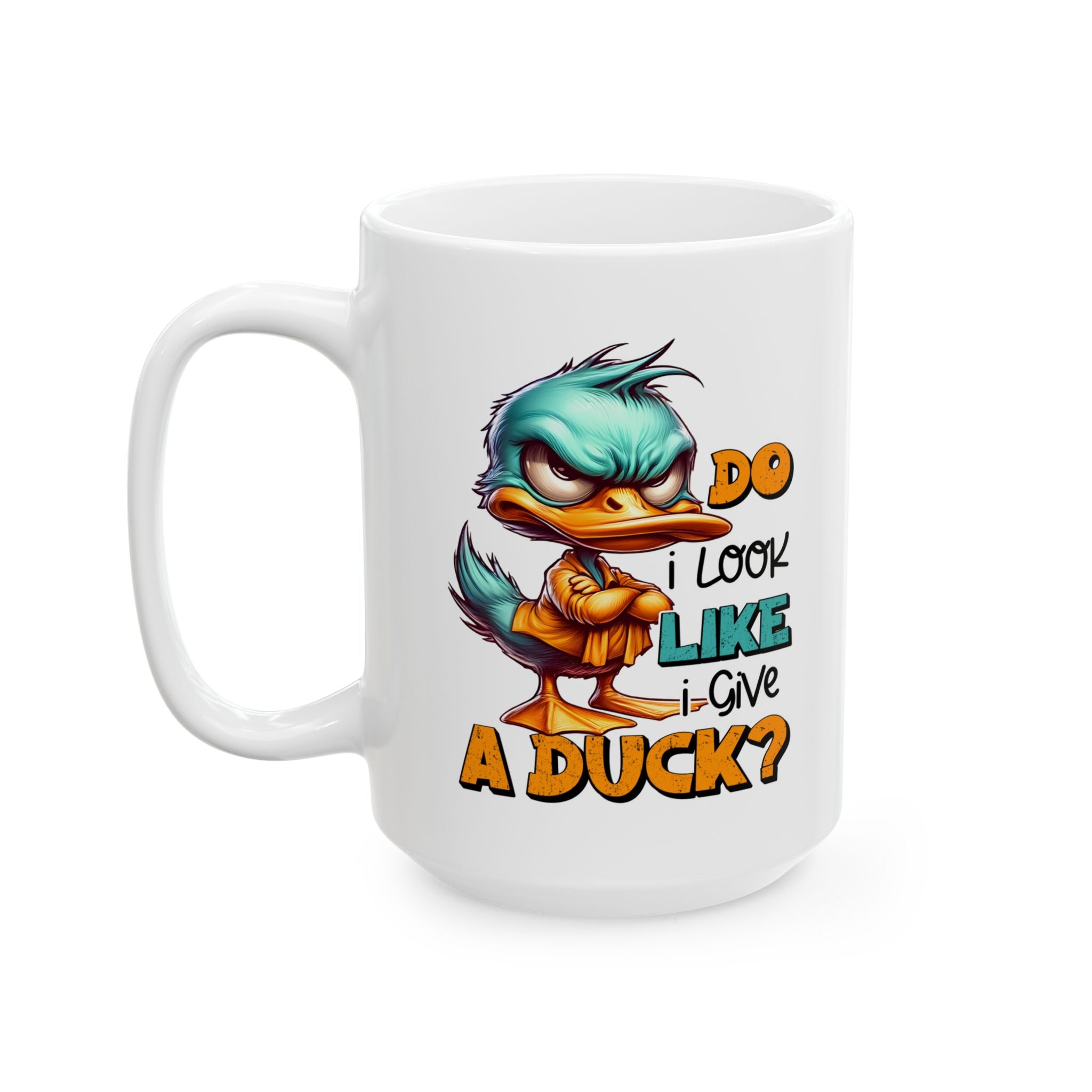 funny duck attitude coffee  Mug for Coffee Lovers, Funny Gift, Tea Mug, Cartoon Character Mug, Unique Kitchen Decor
