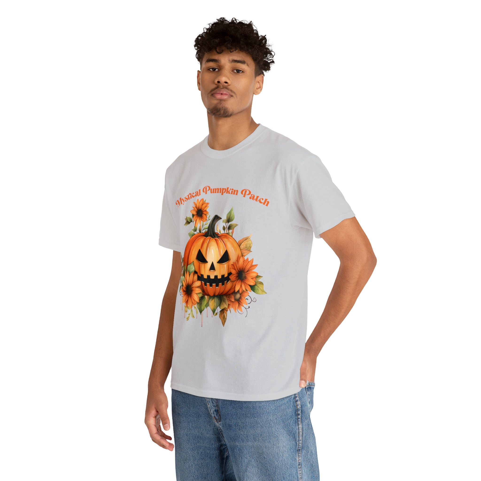 Halloween unisex t shirt mystical pumkin patch fall fun stocking stuffer Unisex Heavy Cotton Tee