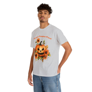 Halloween unisex t shirt mystical pumkin patch fall fun stocking stuffer Unisex Heavy Cotton Tee