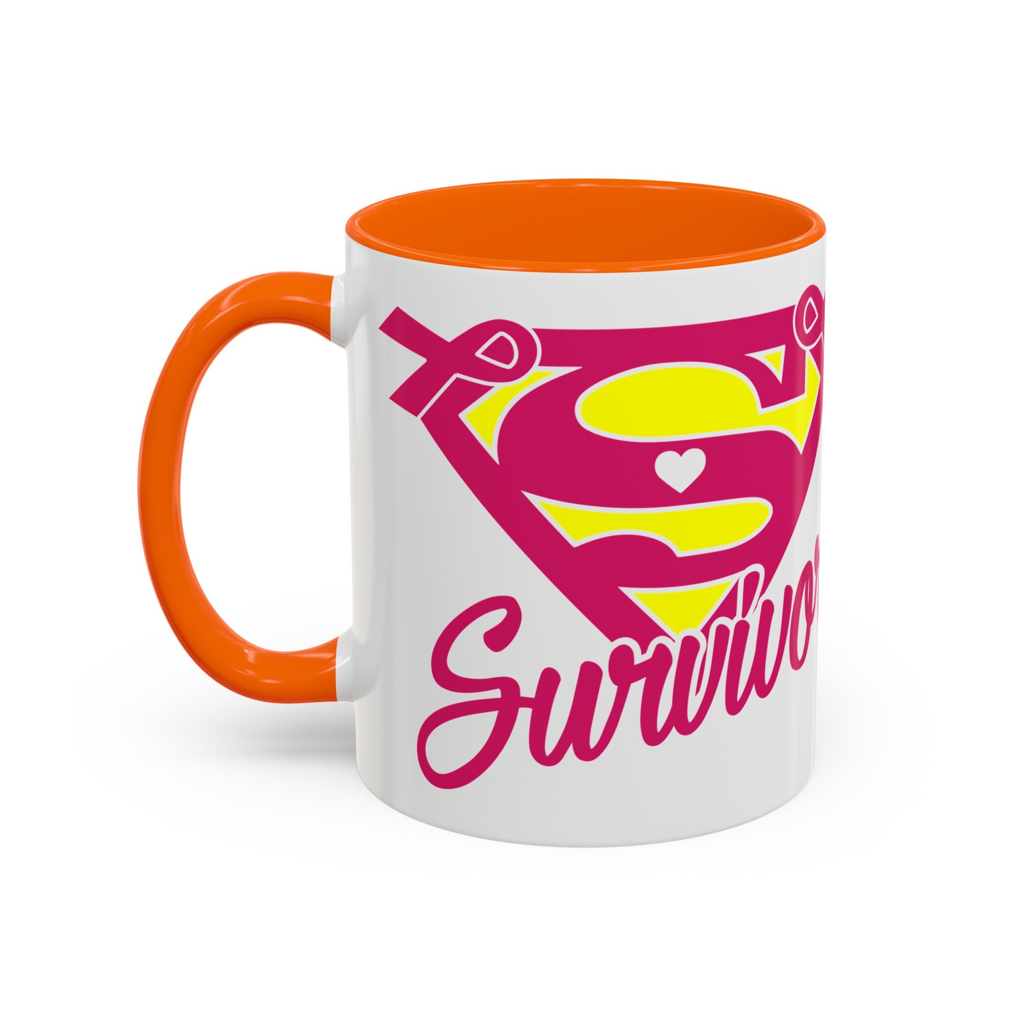 Survivor Mug 11oz & 15oz | Cancer Awareness, Motivational Gift, Empowerment, Superhero Theme, Unique Coffee Cup