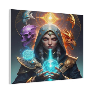 Mystical Sorceress Canvas Artwork - Fantasy Wall Decor