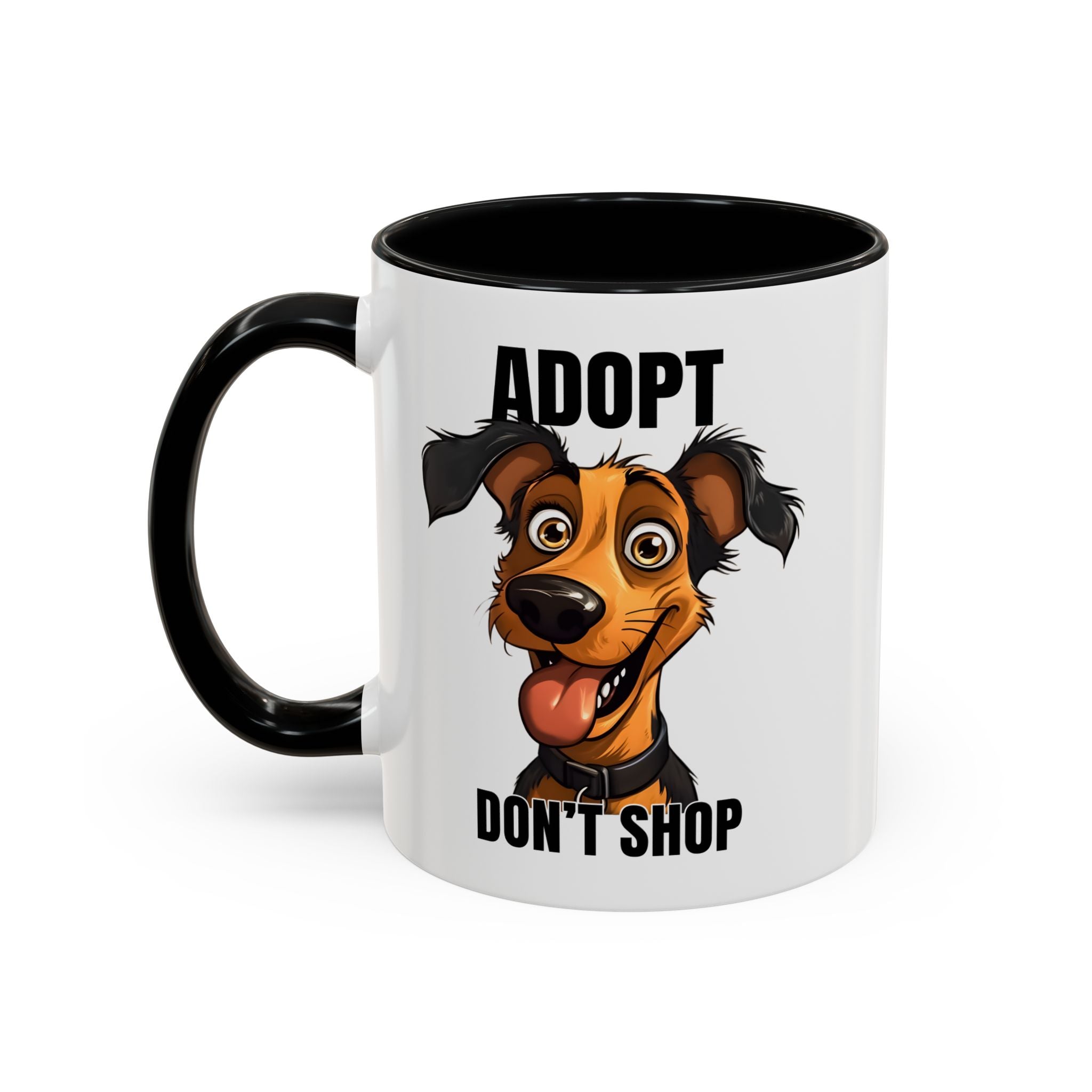 Adopt Don't Shop Coffee Mug - Dog Lovers Gift, Cute Pet Mug, Animal Rescue, Personalized Pet Owner Coffee Cup,  Dog Art