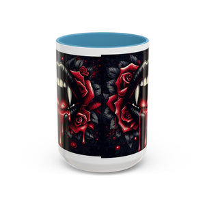 Gothic Vampire Rose Coffee Mug | Perfect for Halloween, Unique Gift, Dark Aesthetic, Gothic Decor, Horror Collectible