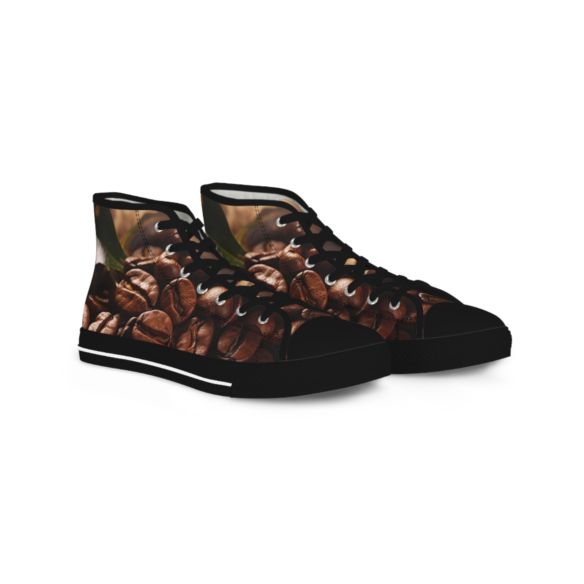 coffee bean lovers  Men's High Top Sneakers