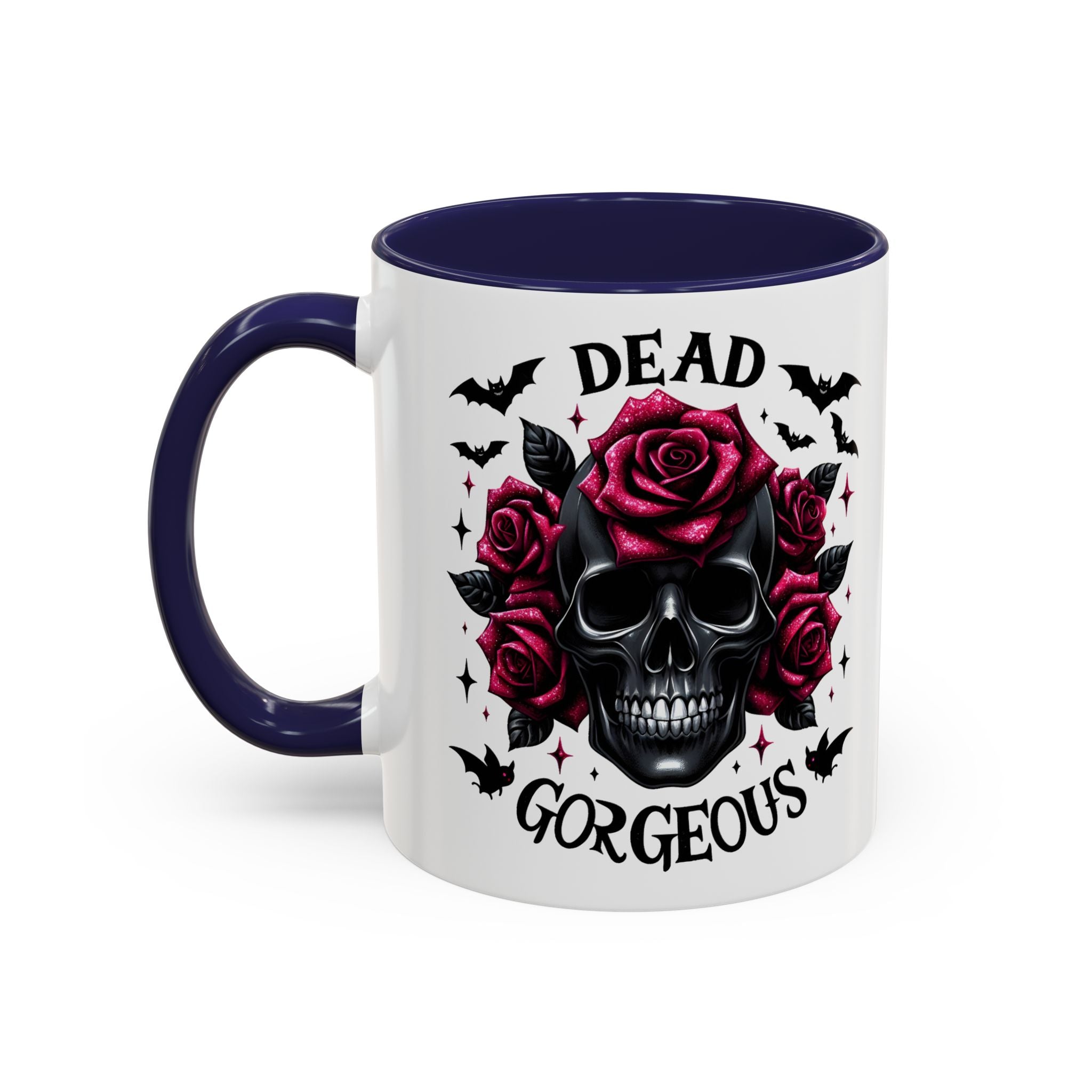 Gothic Skull Coffee Mug - Dead Gorgeous Design halloween horror art goth