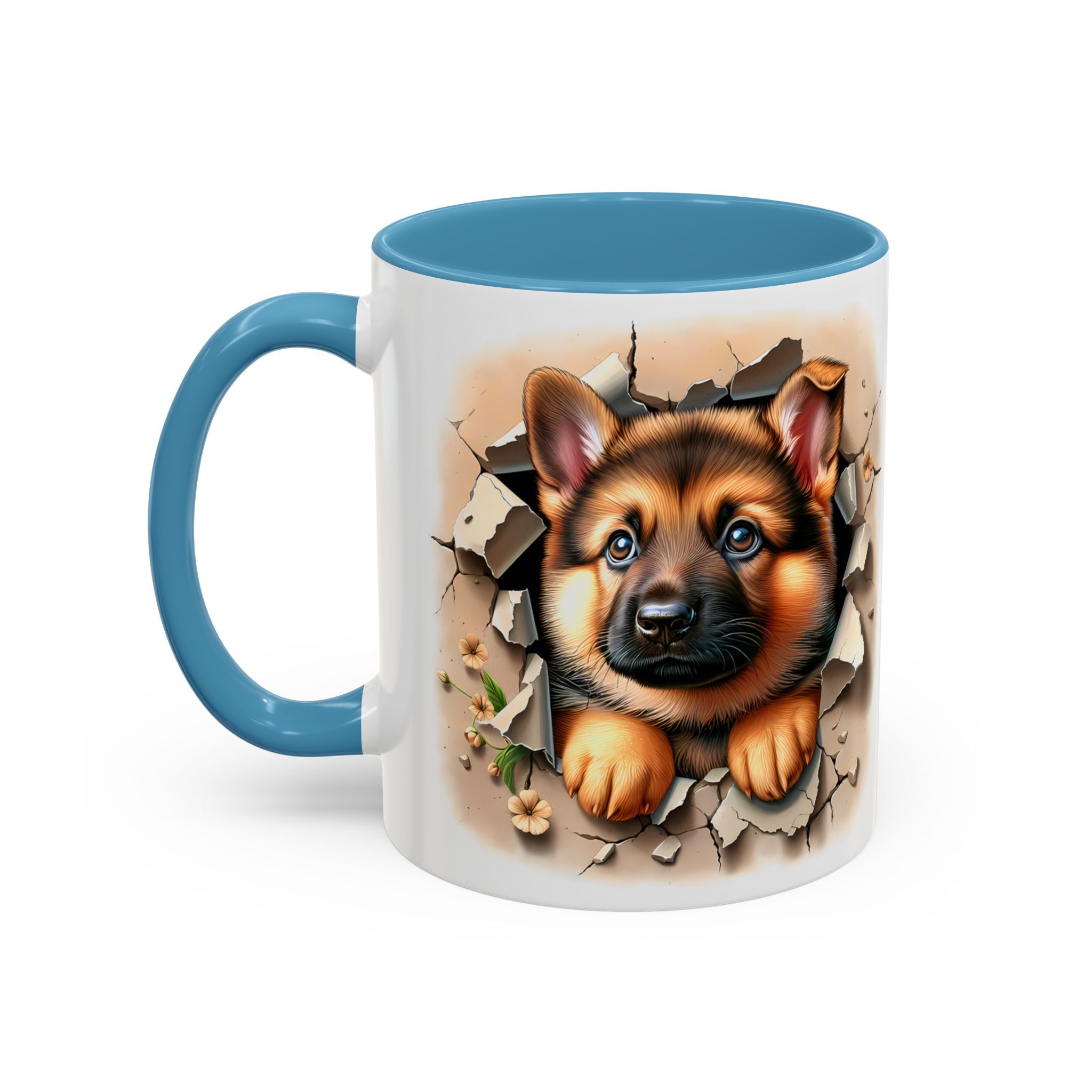 German Shepherd Accent Coffee Mug | Dog Lover Gift, Tasty Hot Beverage Cup, Pet Themed Kitchenware, Animal Adoption Cup, Unique Pet Gift