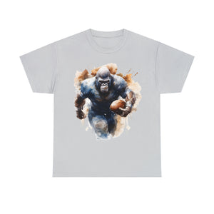 funny Football gorilla t shirt gift Unisex Heavy Cotton Tee