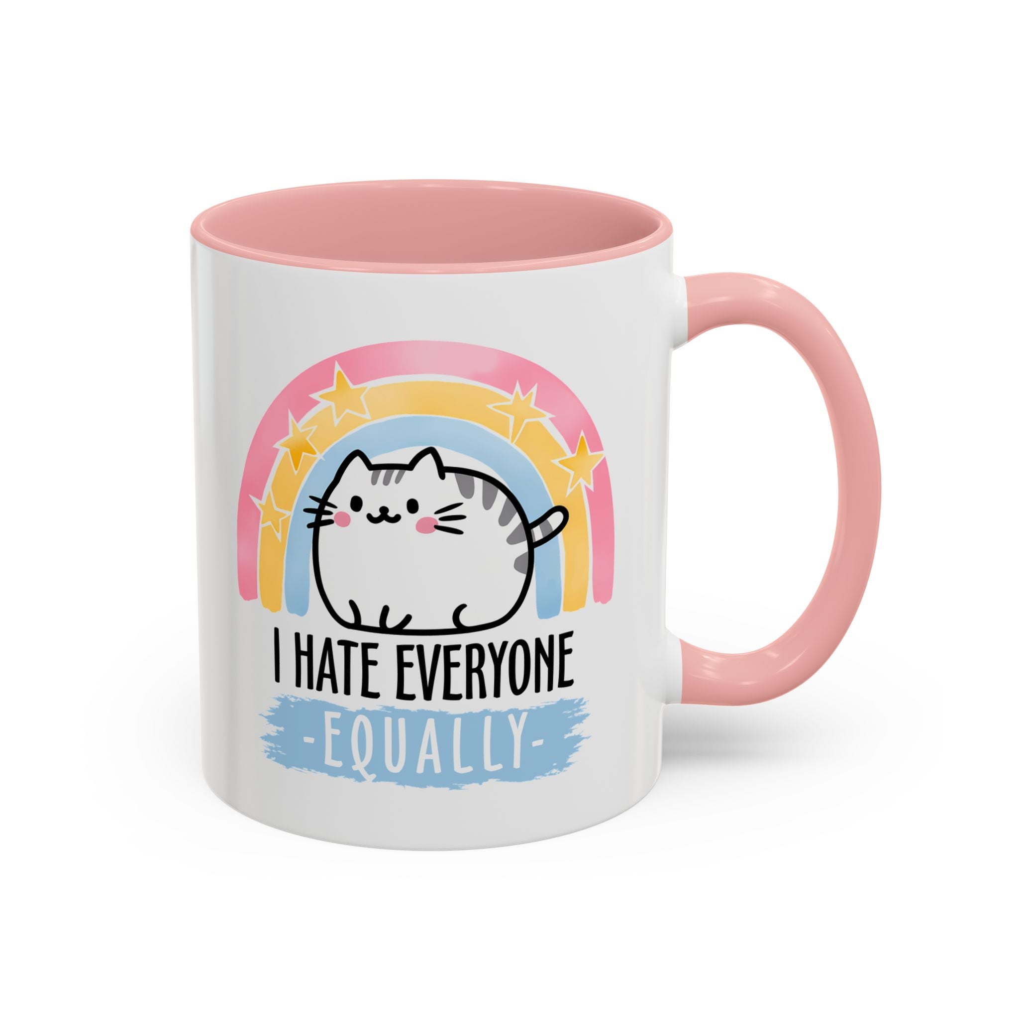 Funny Cat Coffee Mug – I Hate Everyone Equally