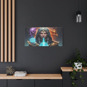 Mystical Sorceress Canvas Artwork - Fantasy Wall Decor