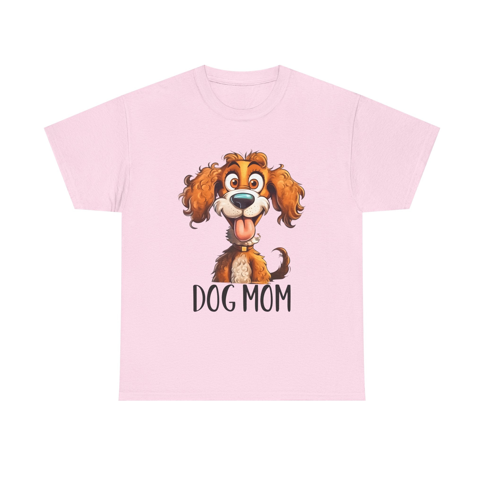 Dog Mom Unisex Heavy Cotton Tee, Pet Lover Shirt, Gift for Dog Lovers, Animal T-Shirt, Cute Dog Graphic Tee