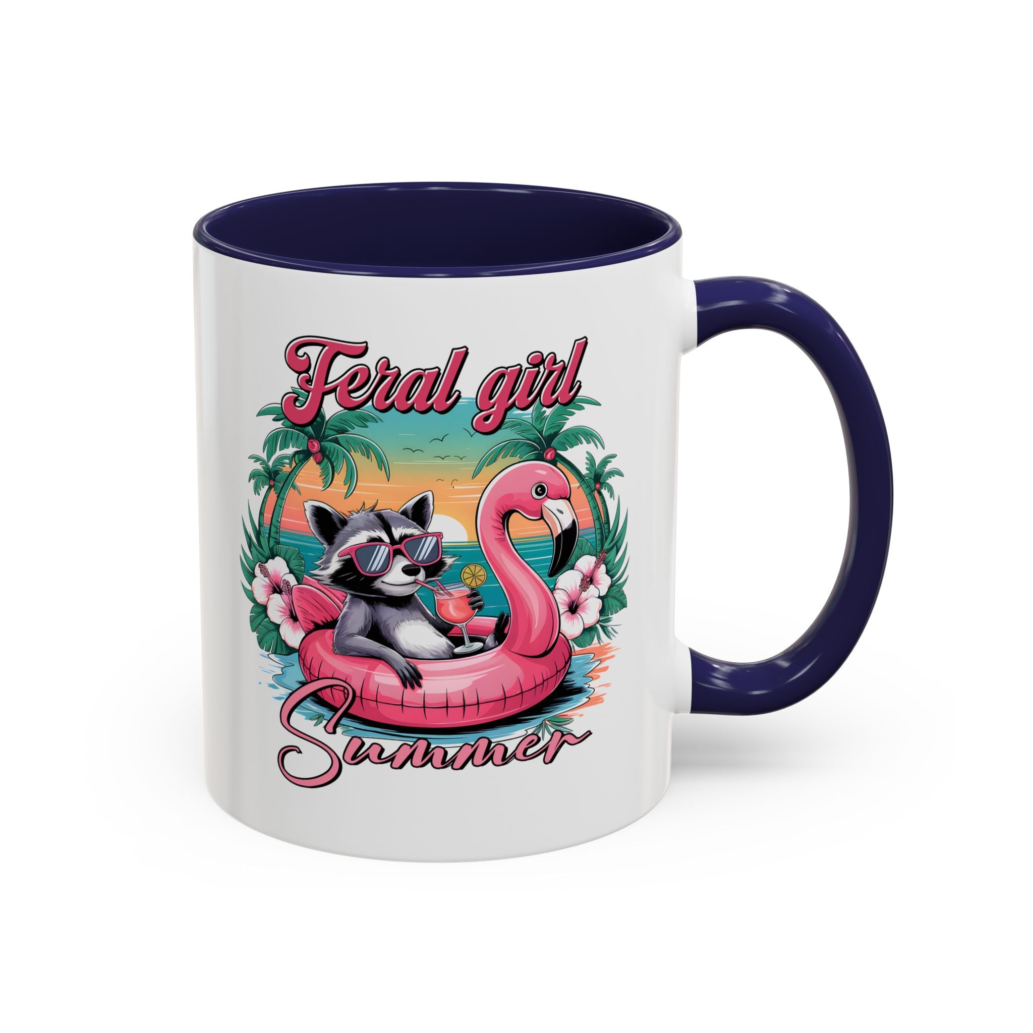 Feral Girl Summer Coffee Mug - Accent Design for Animal Lovers
