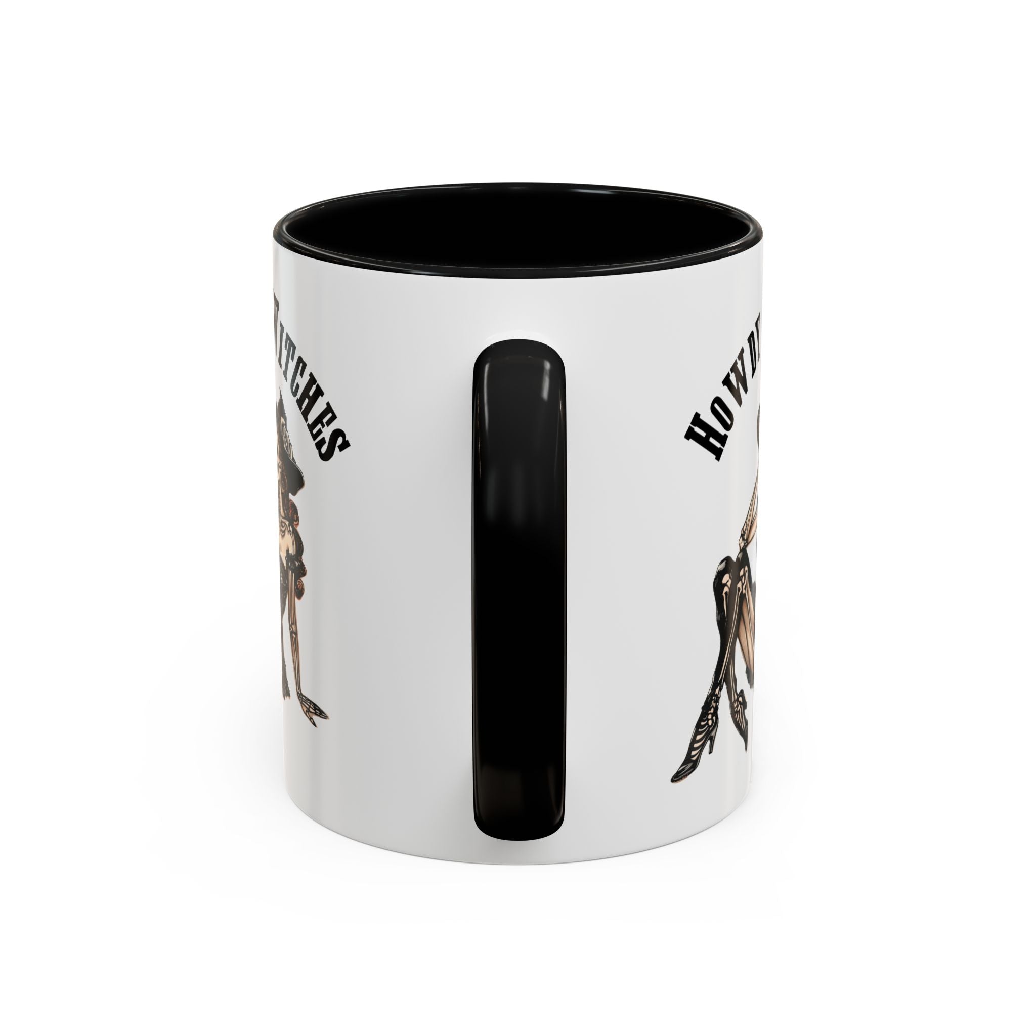 Howdy Witches Coffee Mug - Spooky Halloween Mug, Gift for Witches, Witchy Decor, Gothic Coffee Cup, Skeleton Design