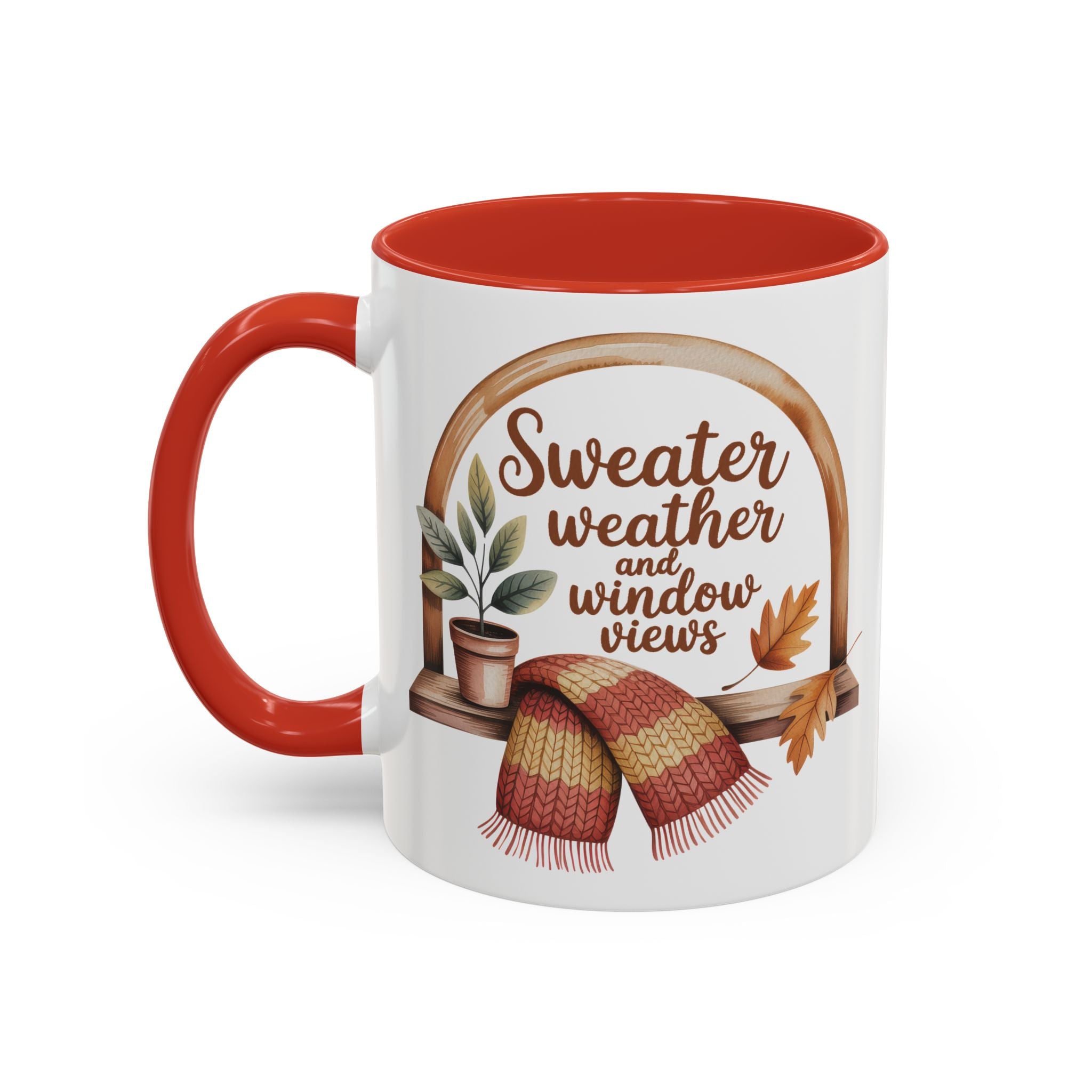 Sweater Weather Coffee Mug - Cozy Autumn Vibes fall season vibe winter gateway