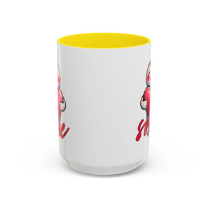 Smiling Heart Accent Coffee Mug - 11oz & 15oz | Cute Gift for Friends & Family
