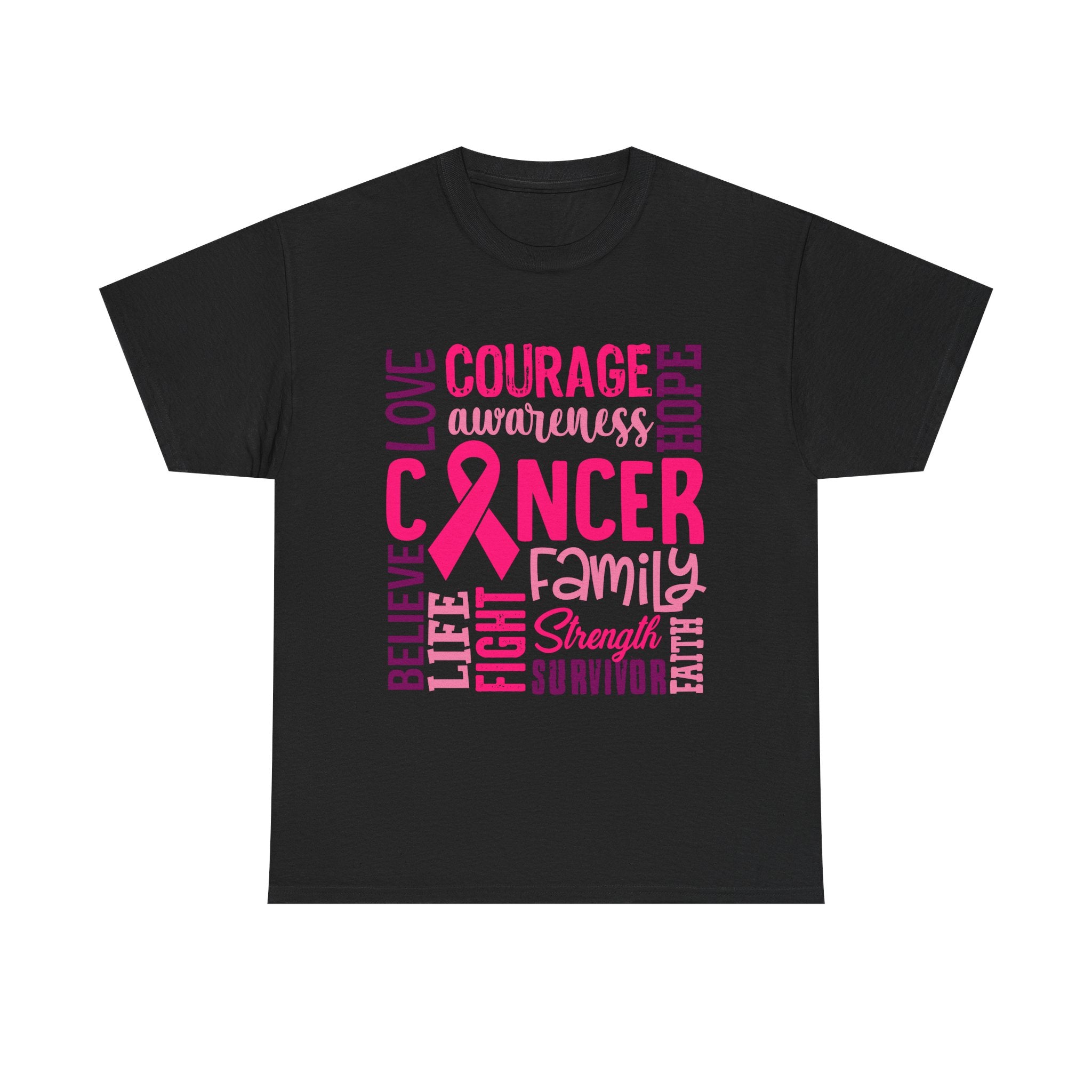 Cancer Awareness Unisex Tee, Support Cancer Fighters, Fight Against Cancer, Gift for Survivors, Hope & Love T-Shirt