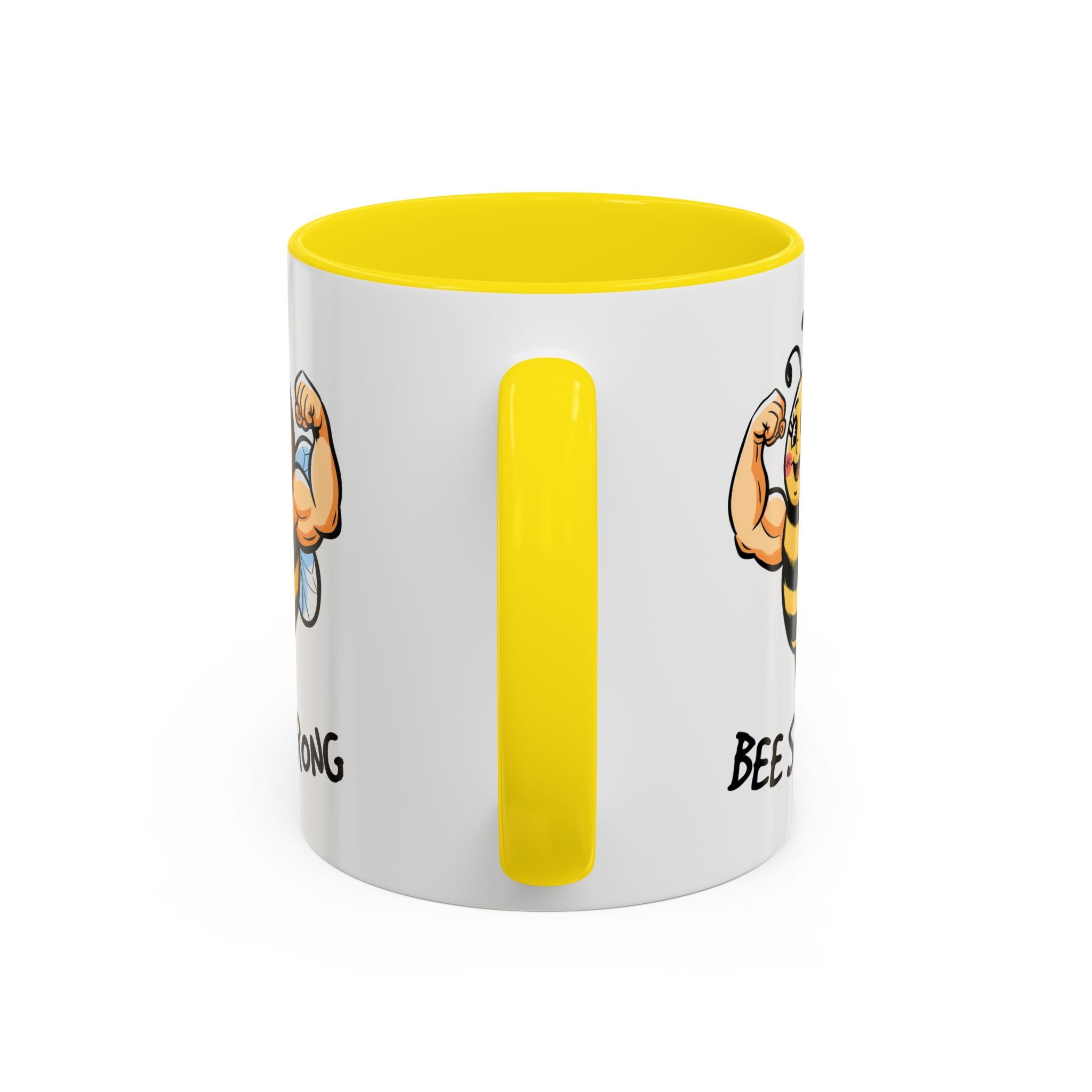 Bee Strong Accent Coffee Mug - Motivational Mug for Strength and mental health