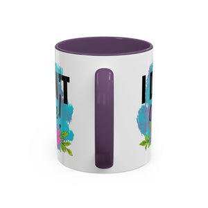 I Don't Care! Floral Accent Coffee Mug - 11oz & 15oz sarcasm funny