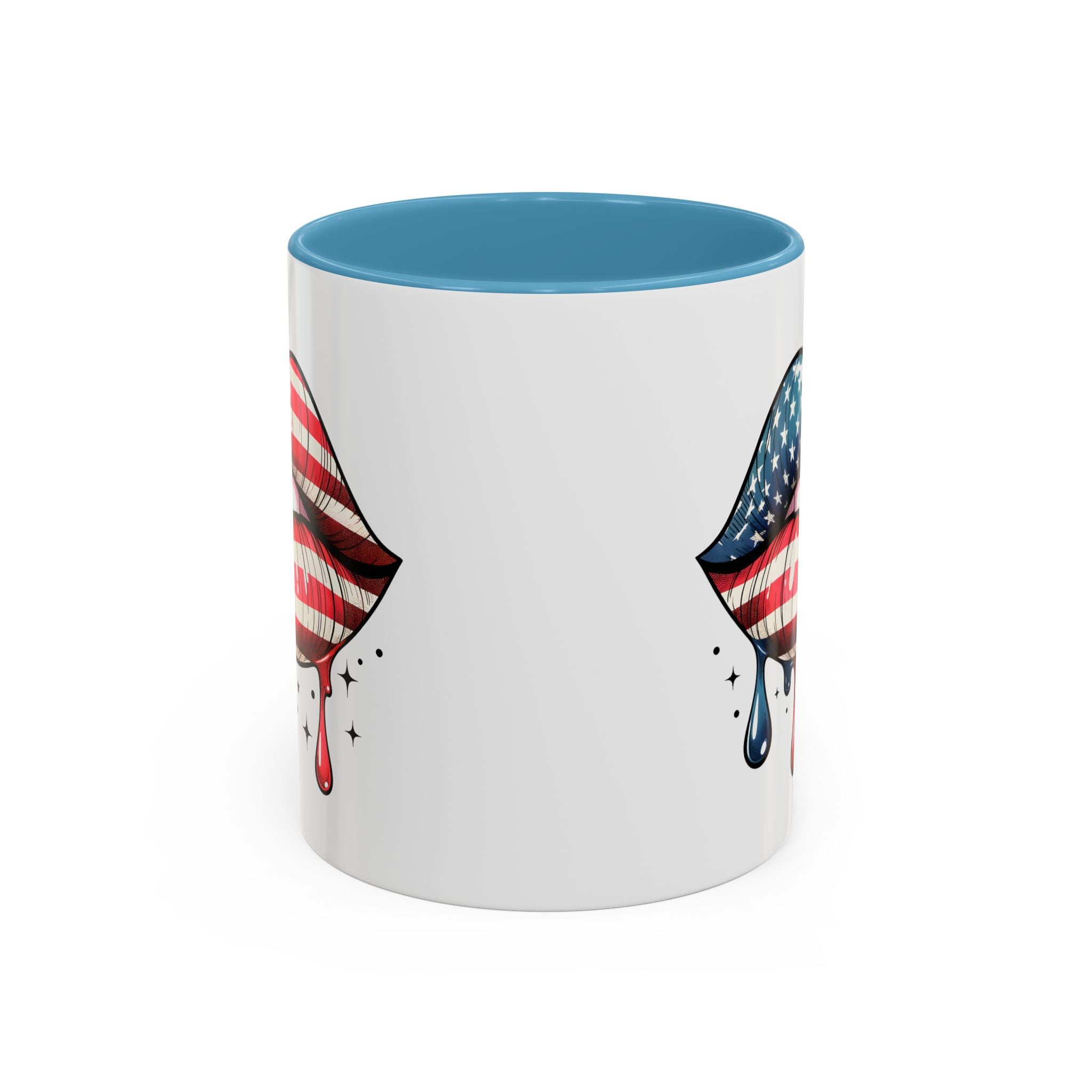 Patriotic Lip Print Coffee Mug – 11oz & 15oz