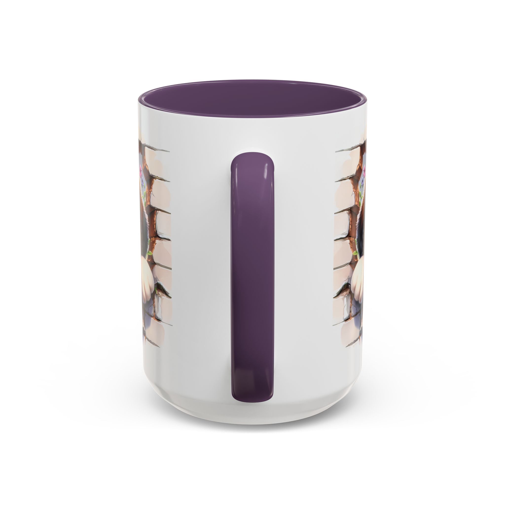 Cute Dog Breakthrough Accent Coffee Mug - Gift for Dog Lovers, Home Decor, Personalized Pet Mug, Puppy Lover's Kitchenware