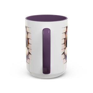 Cute Dog Breakthrough Accent Coffee Mug - Gift for Dog Lovers, Home Decor, Personalized Pet Mug, Puppy Lover's Kitchenware