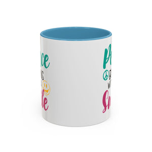 Inspirational Peace Coffee Mug - "Peace Begins with a Smile" - 11oz & 15oz