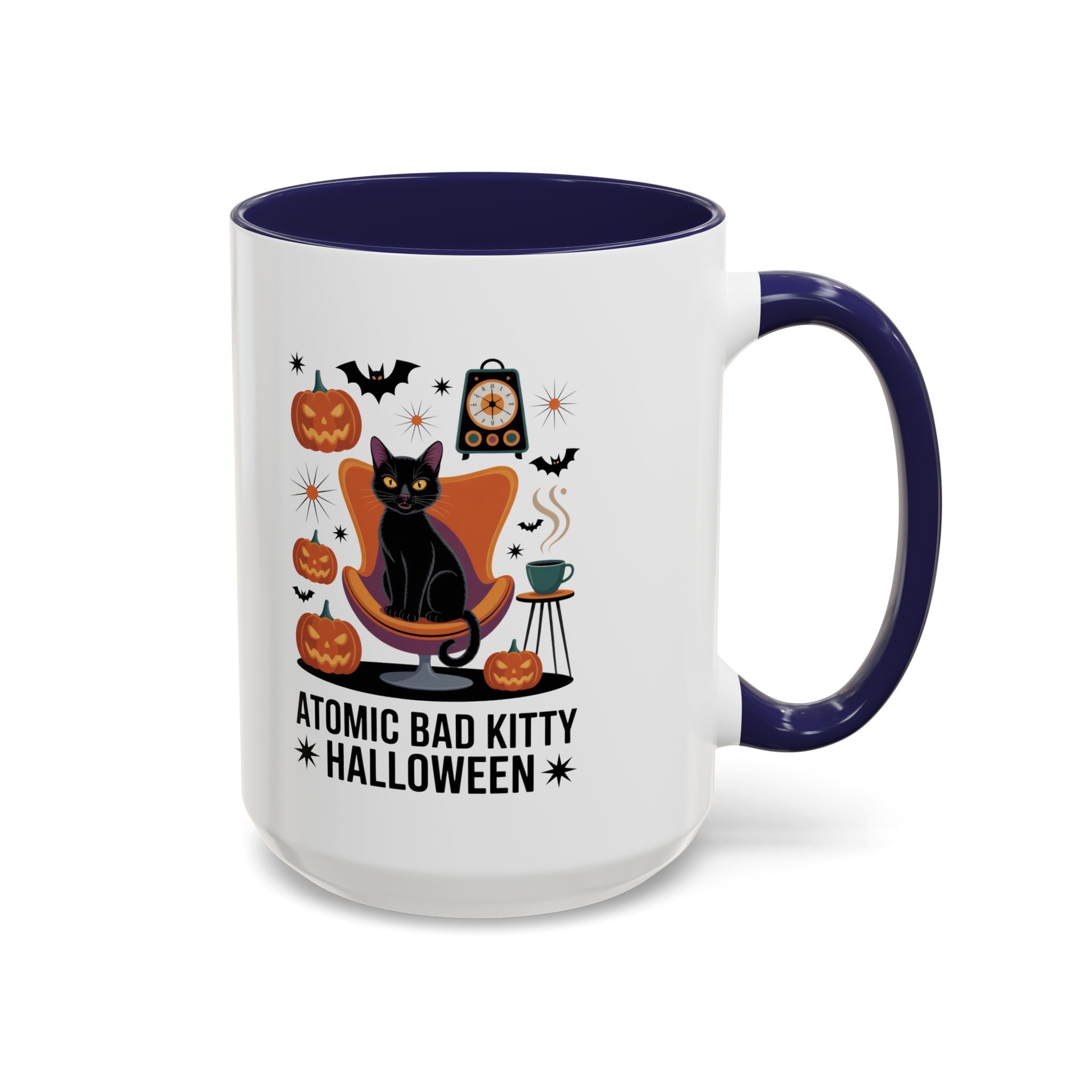 Halloween Themed Coffee Mug – Atomic Bad Kitty Design