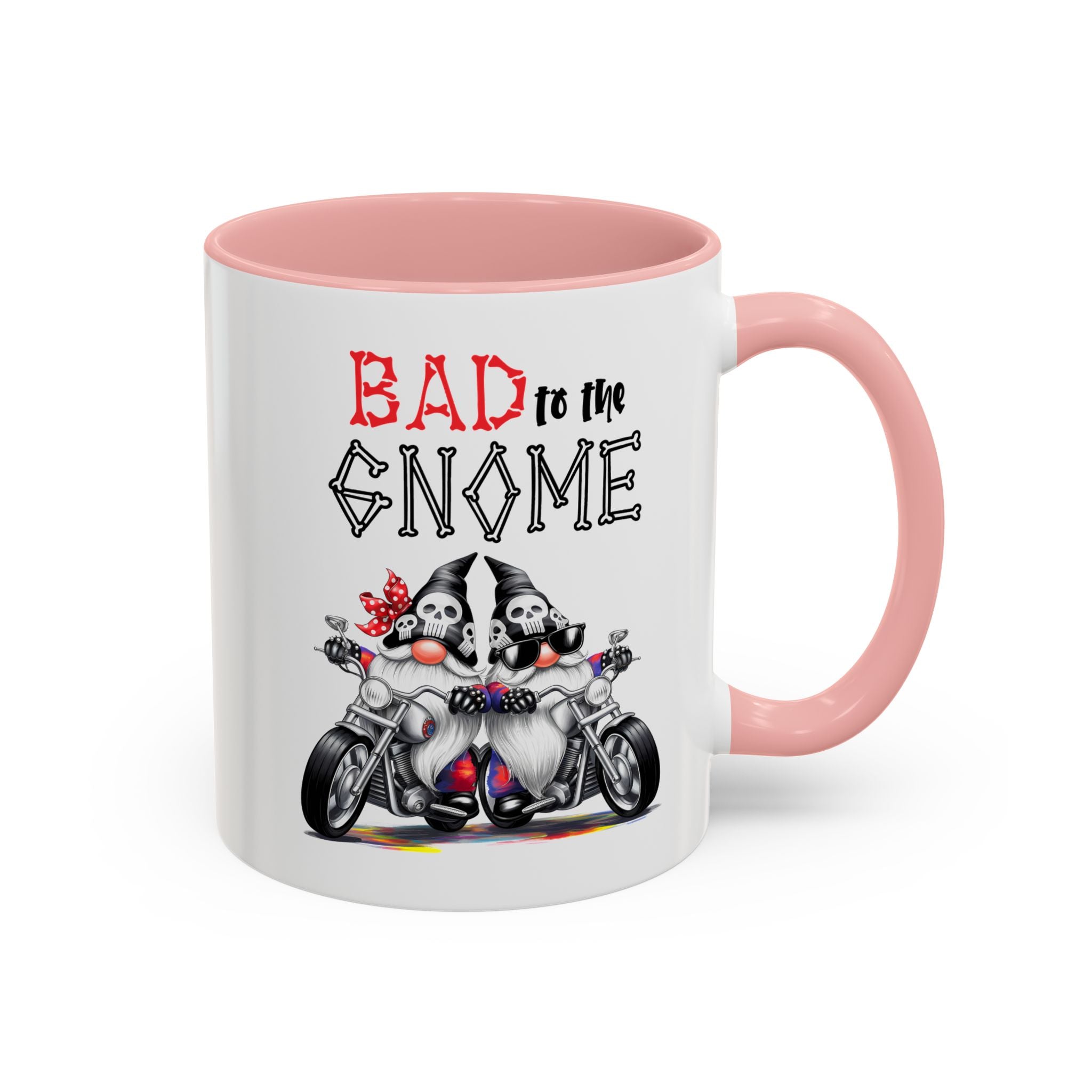 Bad to the Gnome Coffee Mug - 11oz & 15oz Accent Mugs for Bikers & Gnome Lovers