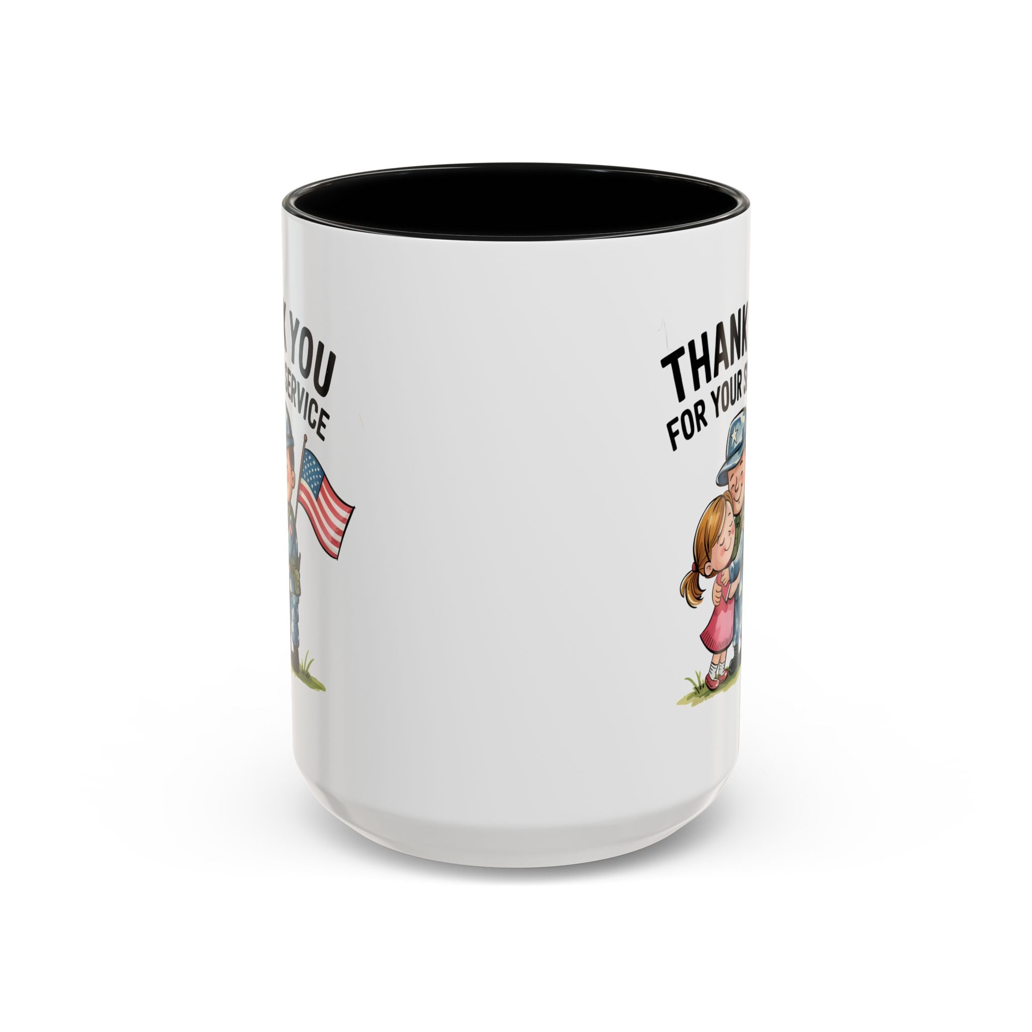 Thank You for Your Service Coffee Mug - 11oz & 15oz Accent Mugs for Veterans Appreciation