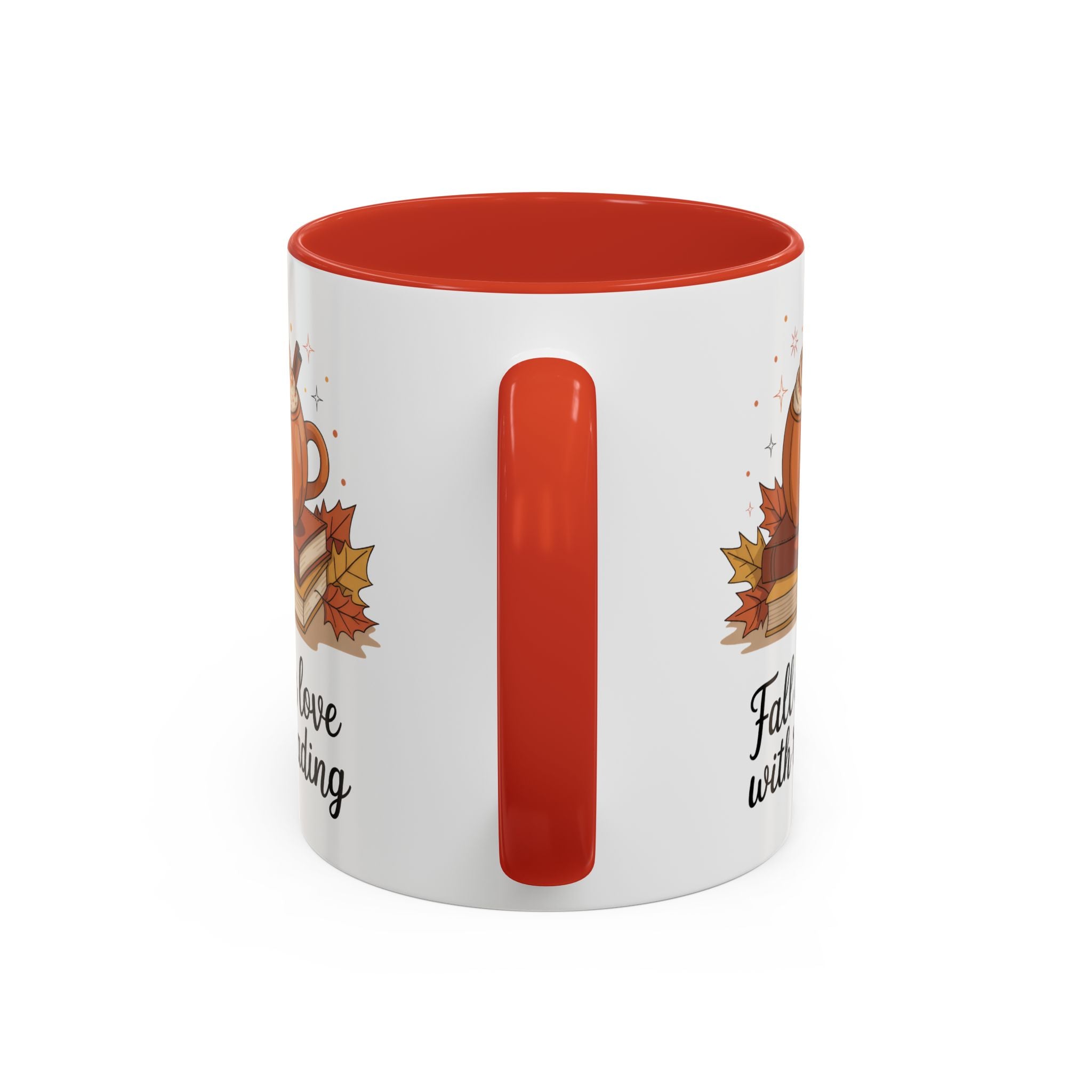 Fall-Themed Coffee Mug for Book Lovers