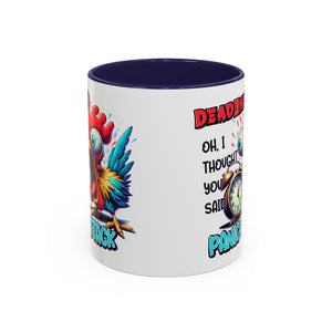 Funny Panic Attack Coffee Mug, Quirky Rooster Mug for Stress Relief, Gift for Teachers, Office Humor, Coworker Gift, Fun Coffee Cup