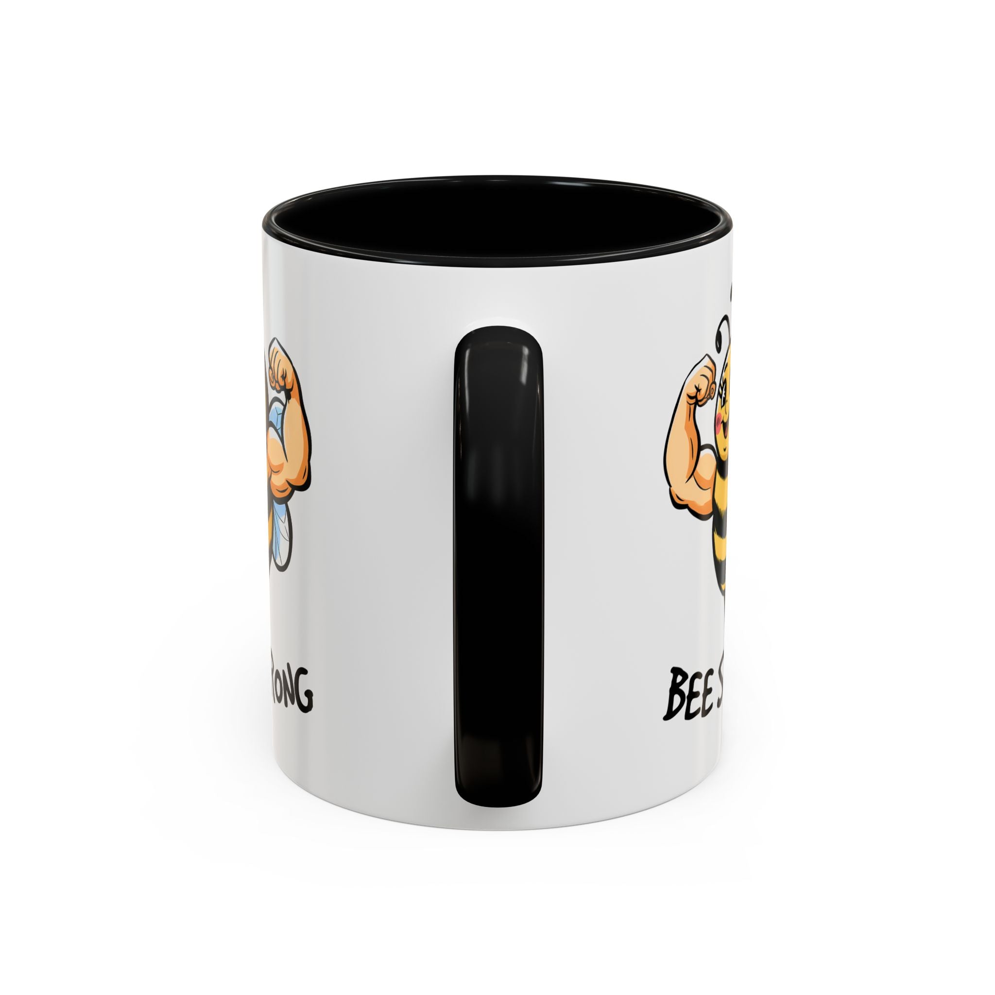 Bee Strong Accent Coffee Mug - Motivational Mug for Strength and mental health