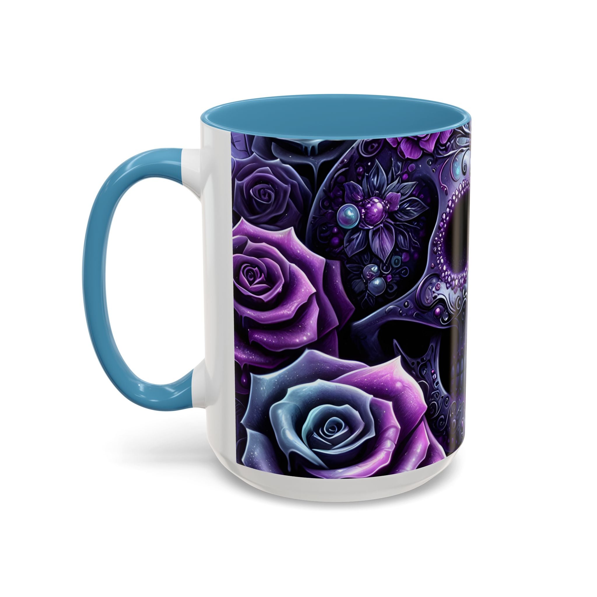 Gothic Skull Accent Coffee Mug - 11oz & 15oz roses fantasy