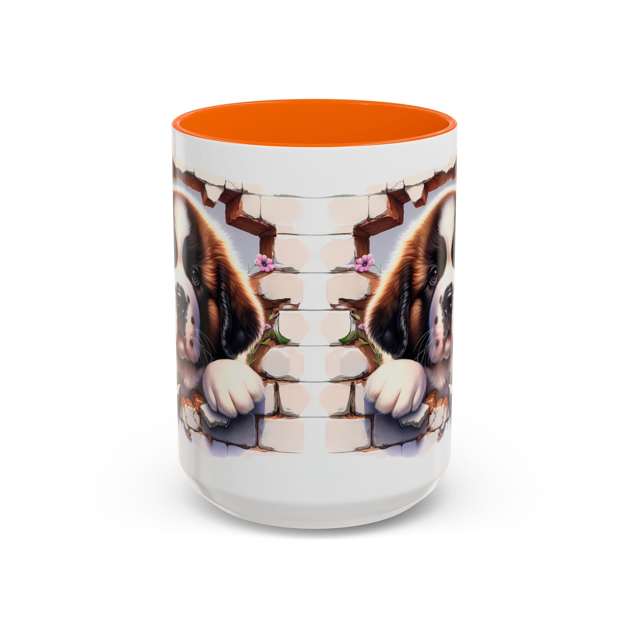 Cute Dog Breakthrough Accent Coffee Mug - Gift for Dog Lovers, Home Decor, Personalized Pet Mug, Puppy Lover's Kitchenware