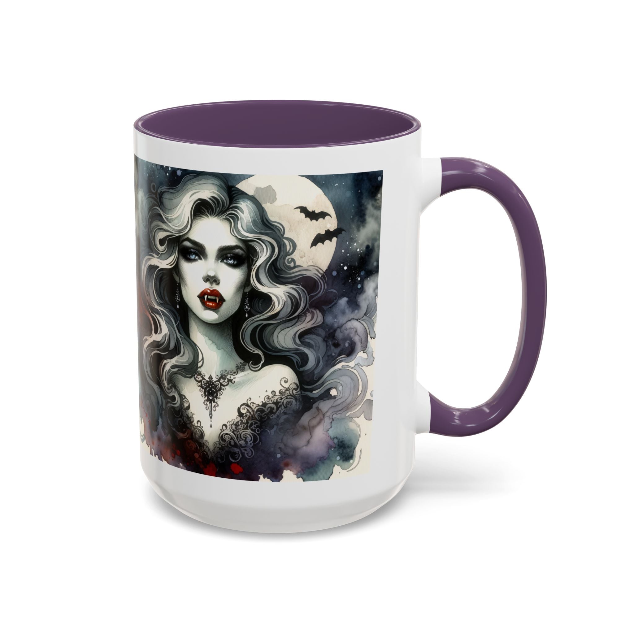 Gothic vampire Elegance Coffee Mug,  Halloween Decor, Dark Art Mug, Spooky Homeware