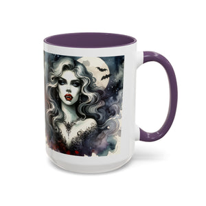 Gothic vampire Elegance Coffee Mug,  Halloween Decor, Dark Art Mug, Spooky Homeware