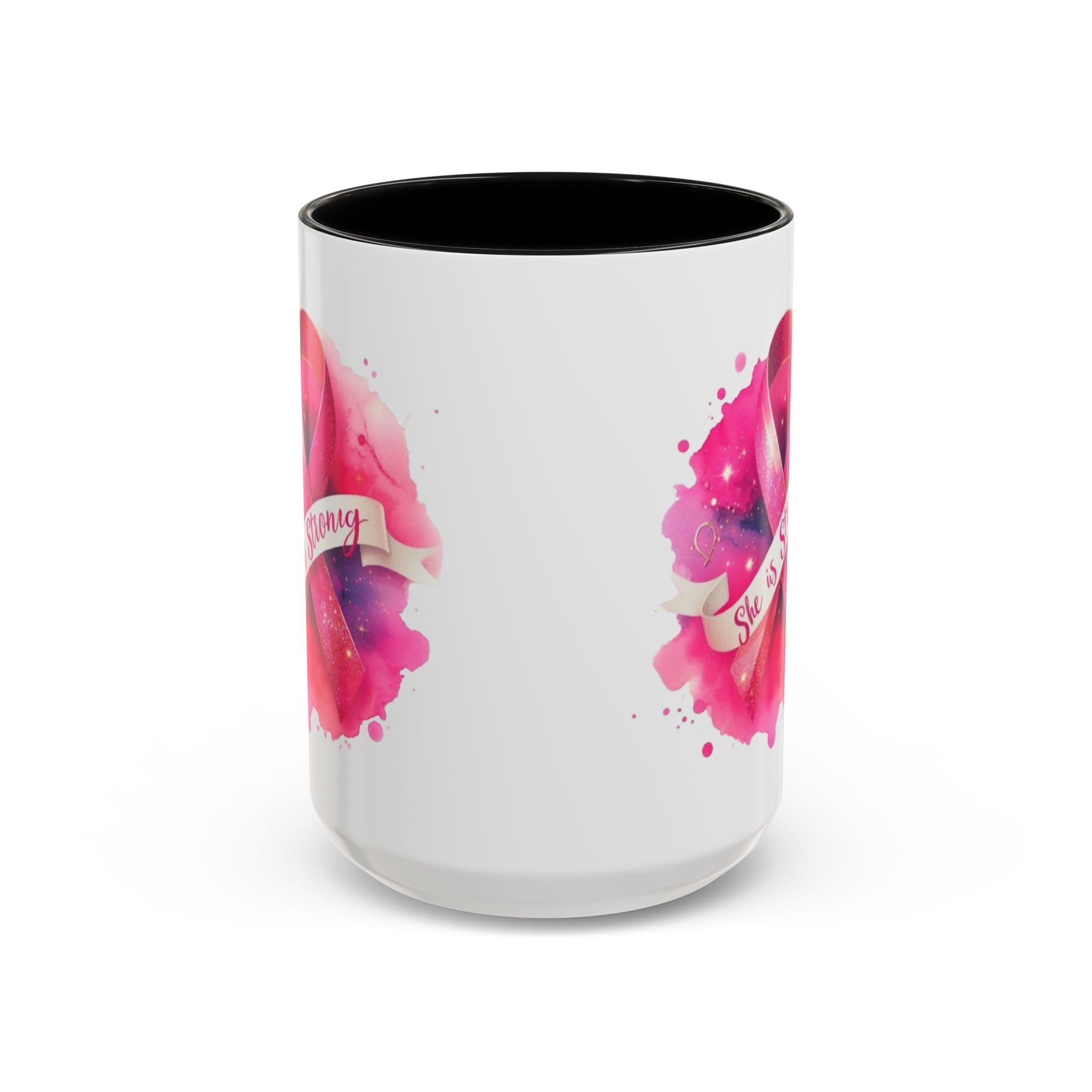 Empowering Pink Ribbon Coffee Mug | She is Strong | Gift for Cancer Awareness, Inspirational Drinkware, Office Mug, Motivational [...]