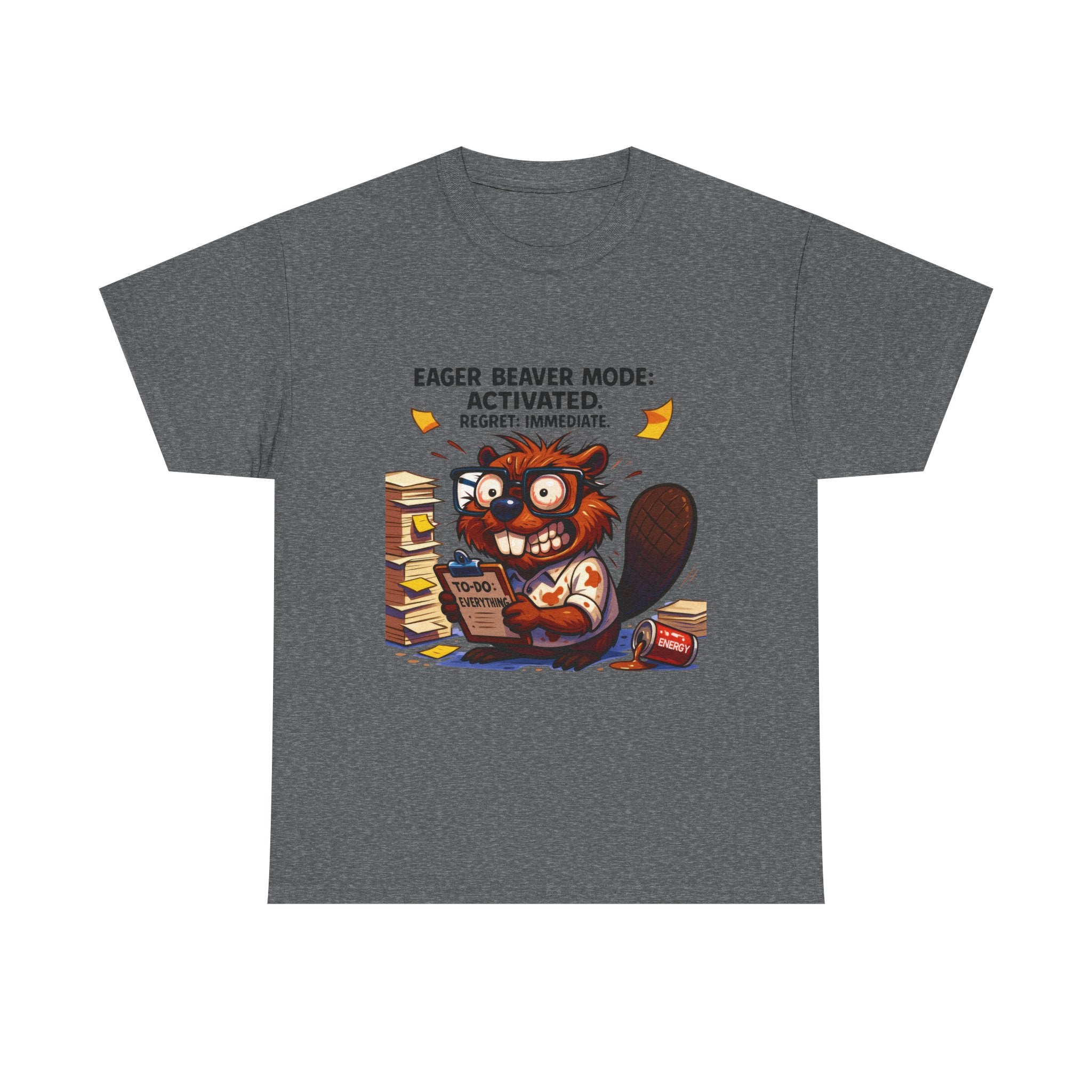 Eager Beaver Unisex Tee: Fun Gift for Book Lovers, Cozy Casual Wear, Quirky Graphic Tee, Perfect for Reading Festivals, Birthday Gift