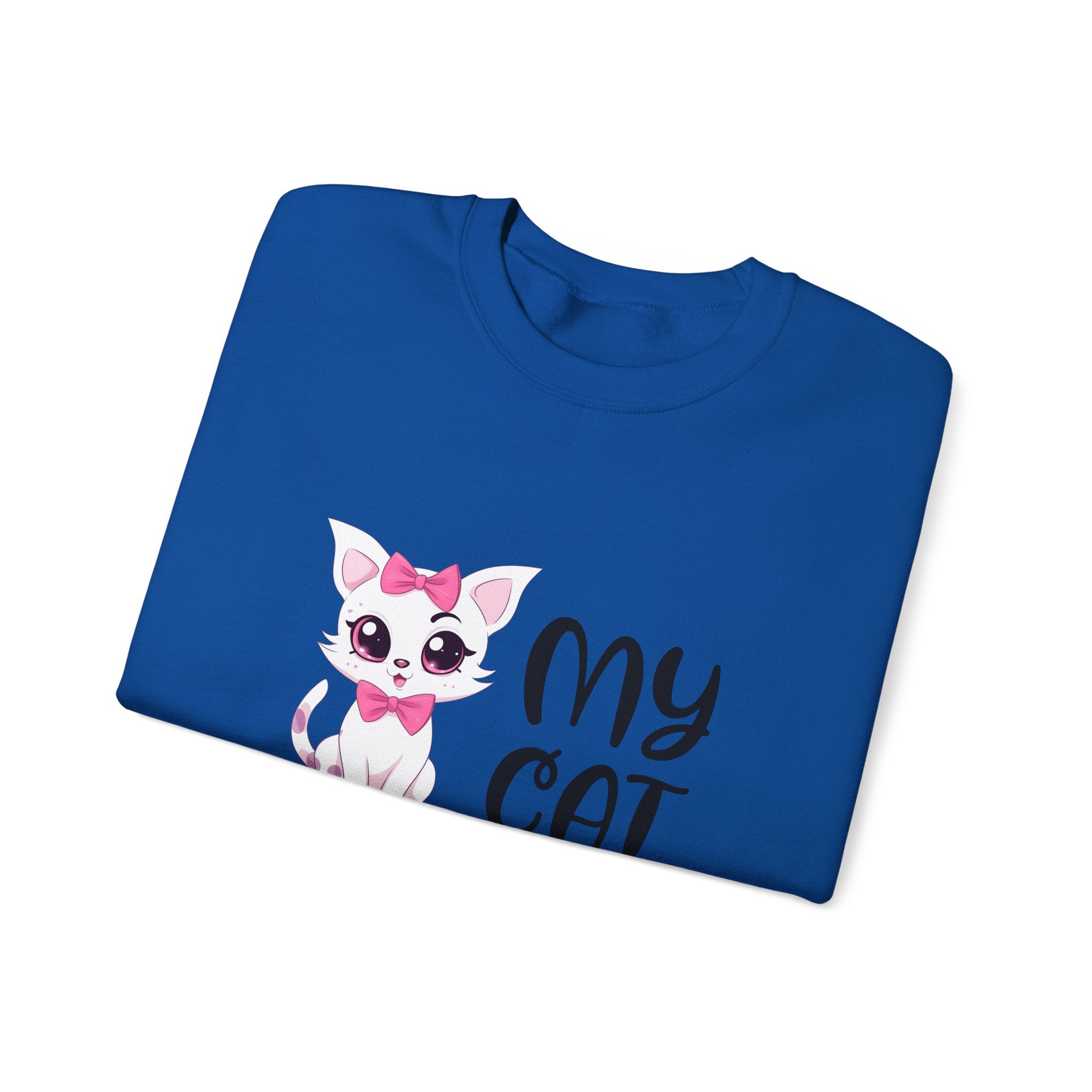 Cute Cat Lover Sweatshirt, My Cat Is Calling Crewneck, Animal Print Pullover, Pet Owner Gift, Cozy Sweatshirt for Cat Moms