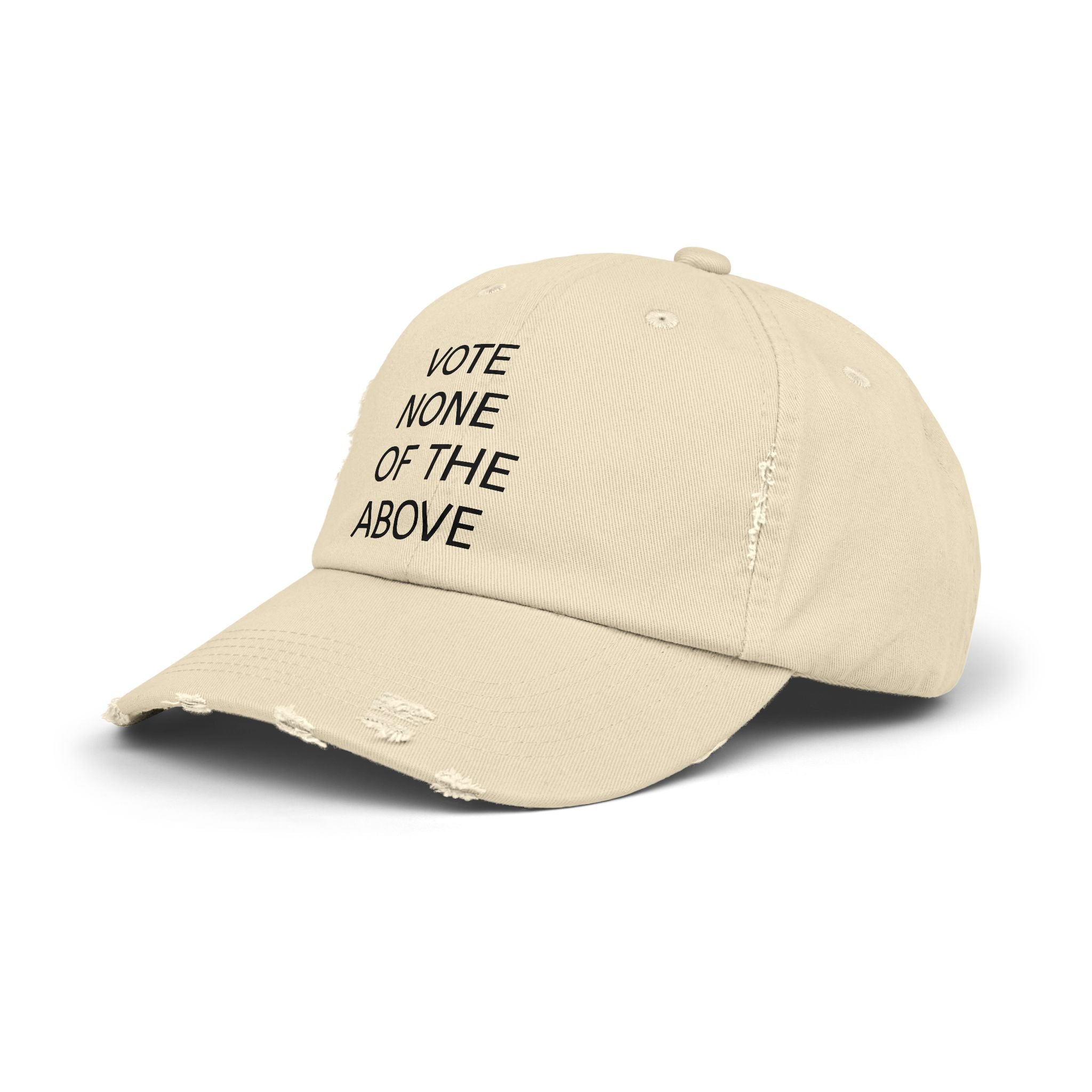vote none of the above Unisex Distressed Cap