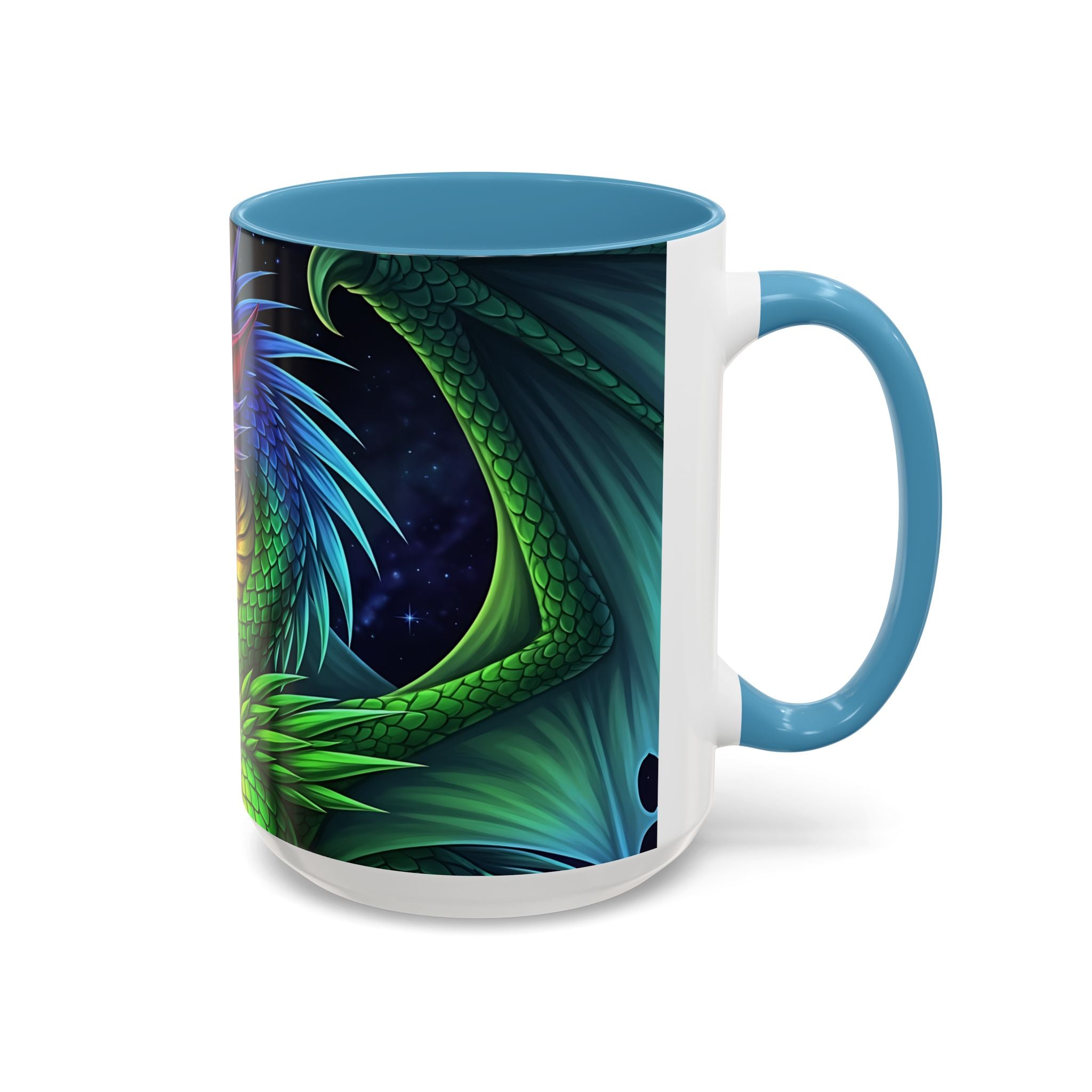green  Dragon Accent Coffee Mug - 11 & 15oz Fantasy Drinkware