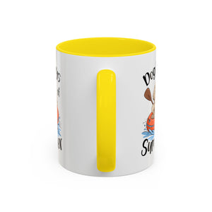 Dog Days of Summer Coffee Mug, Cute Dog Mug, Pet Lover Gift, Summer Vibes, Beach Decor, Fun Pet Cup, Canoeing Dog Design