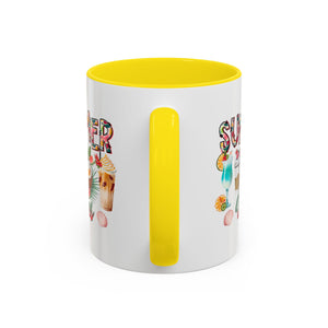 Summer Vibes Accent Coffee Mug - 11oz & 15oz - Perfect for Sunny Days & Celebrations