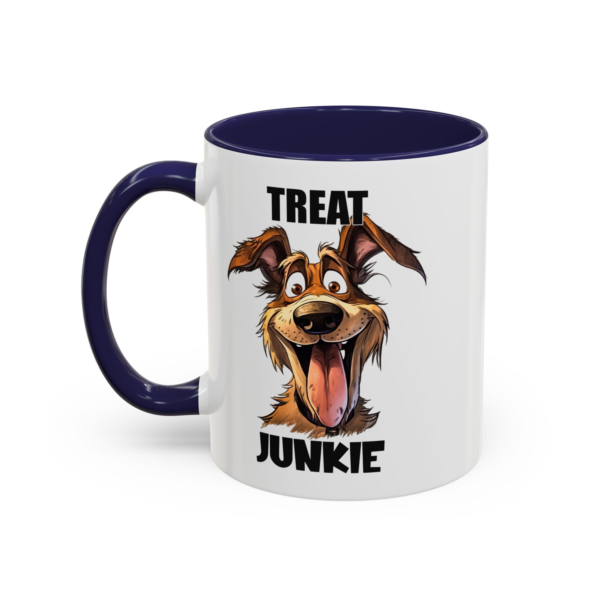 Funny Dog Lover Coffee Mug - Treat Junkie, Pet Gift, Animal Lover Cup, Dog Mom, Unique Mug for Dog Owners