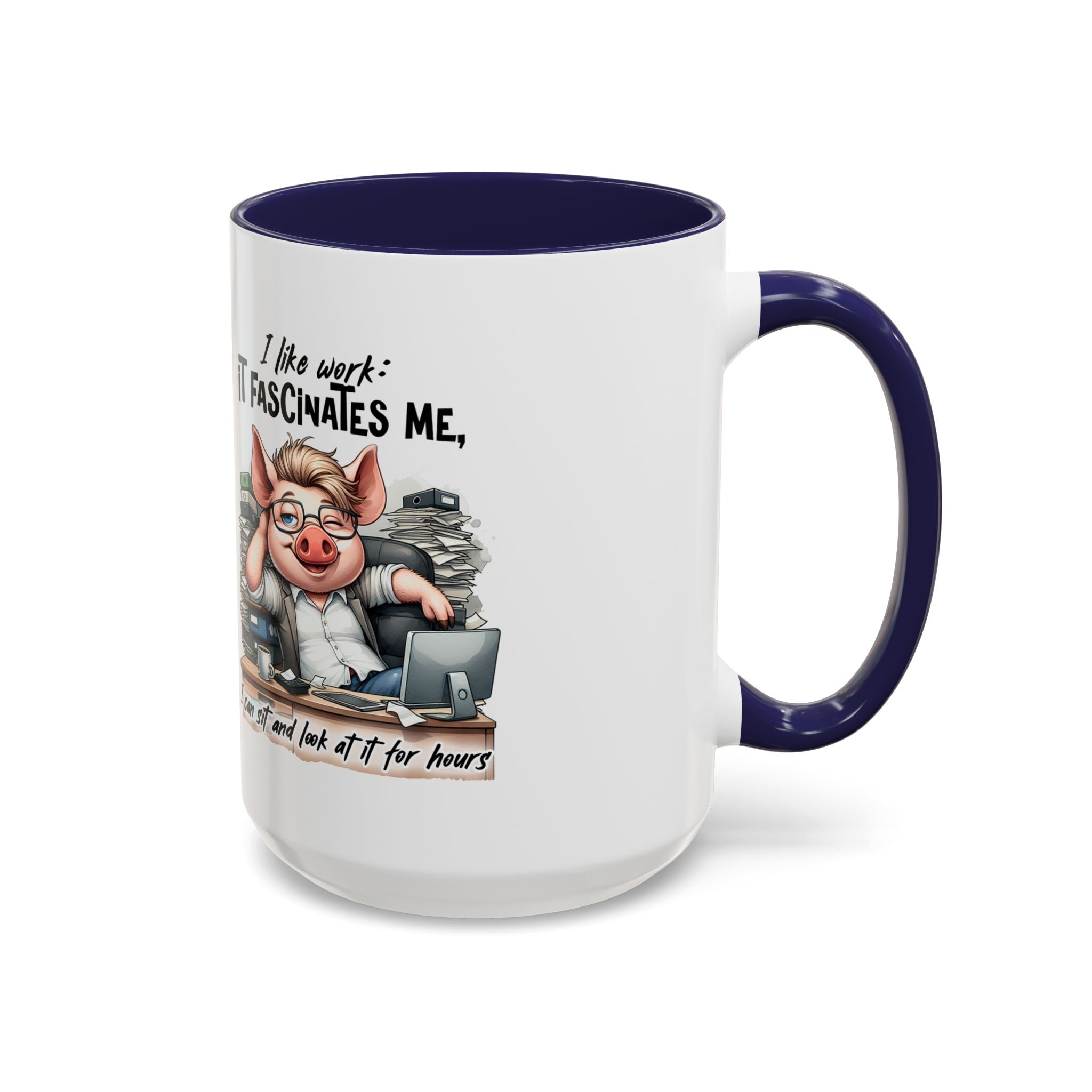 Whimsical Pig Coffee Mug, Funny Gift for Animal Lovers, Unique Office Mug, Cute Coffee Cup, Perfect for Birthdays, Holidays
