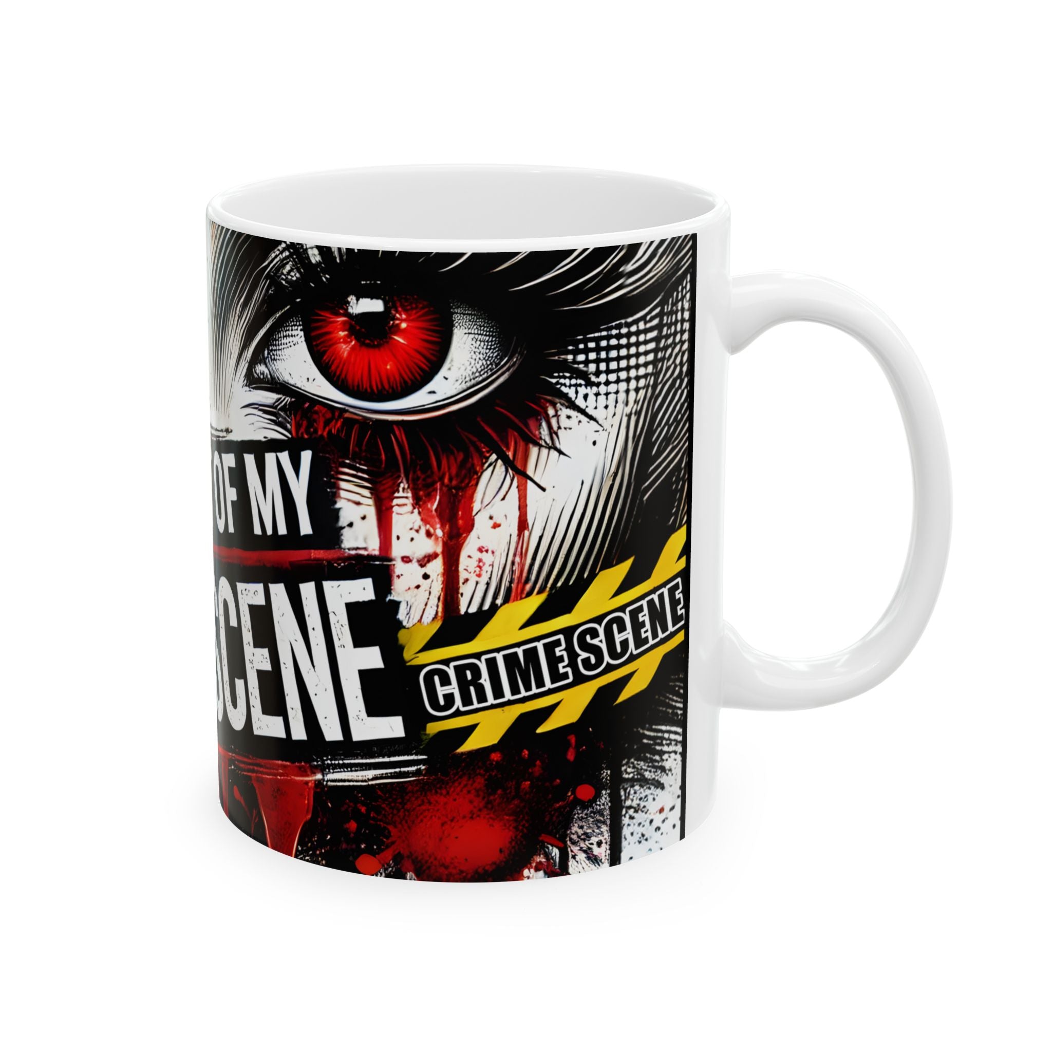Stay Out of My Crime Scene gothic coffee Mug | Funny Coffee Cup | Ideal Gift for True Crime Lovers  Halloween